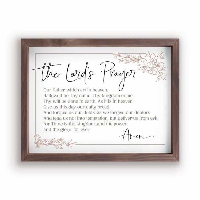 Framed Art-The Lord&#39;s Prayer (16.75&quot; x 12.75&quot;)