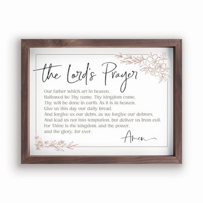 Framed Art-The Lord&#39;s Prayer (16.75&quot; x 12.75&quot;)