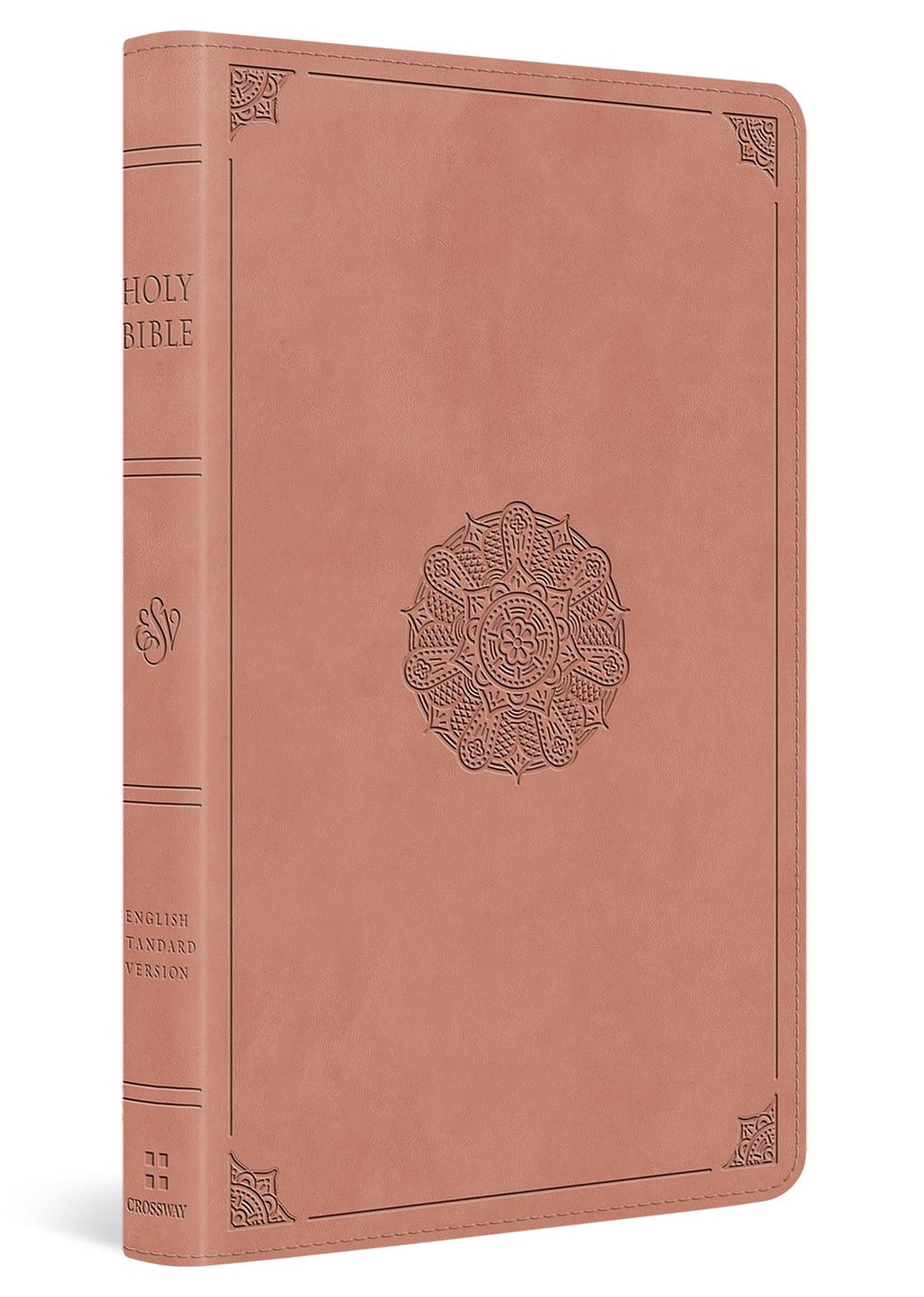 ESV Thinline Bible (TruTone, Blush Rose, Emblem Design)