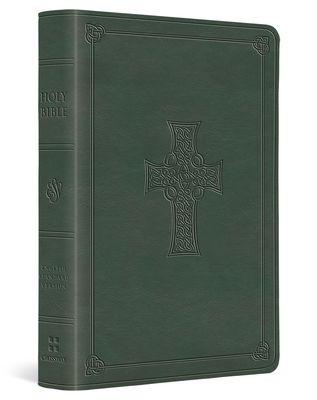 ESV Value Large Print Compact Bible (TruTone, Quiet Forest, Celtic Cross Design)