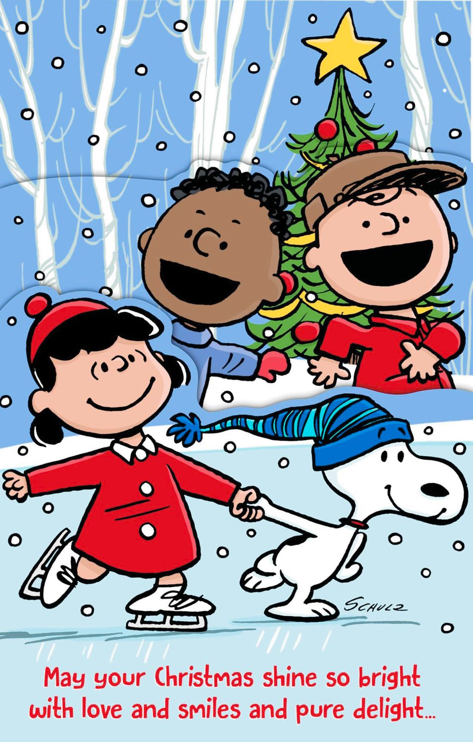 DaySpring - Peanuts - May Your Christmas Shine Bright - 18 Christmas Boxed Cards and Envelopes (U1010)