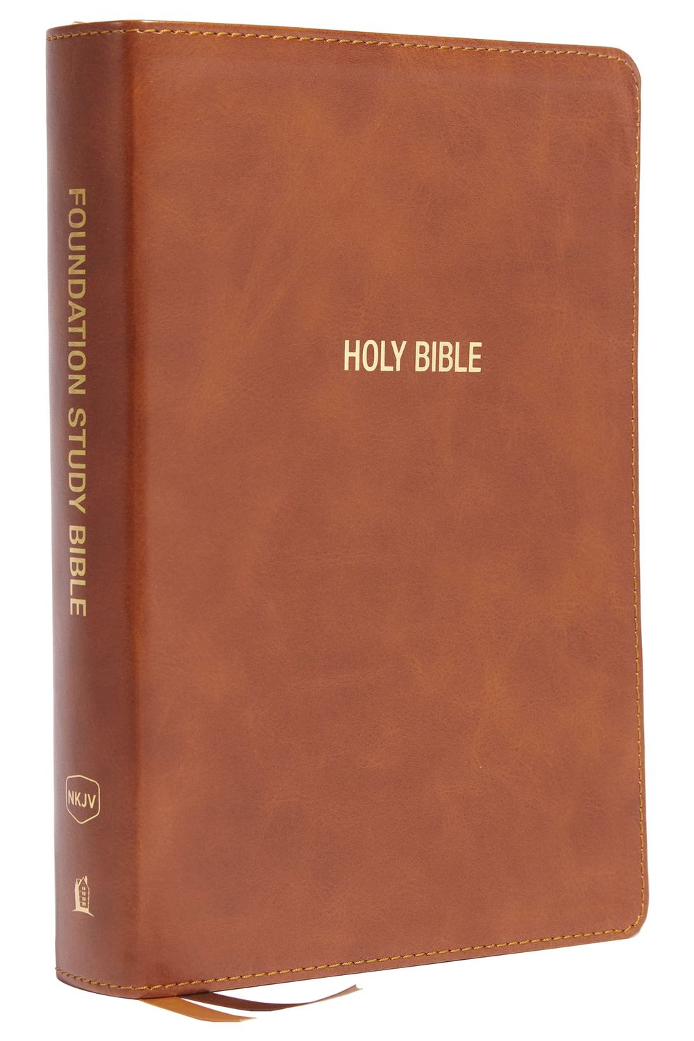 NKJV, Foundation Study Bible, Large Print, Leathersoft, Brown, Red Letter, Comfort Print: Holy Bible