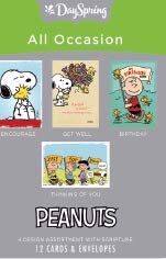 DaySpring - Peanuts All Occasion - 4 Design Assortment With Scripture