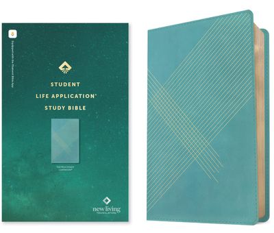 NLT Student Life Application Study Bible, Filament Enabled (LeatherLike, Teal Blue Striped, Red Letter)