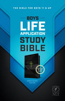 Tyndale NLT Boys Life Application Study Bible, TuTone (LeatherLike, Neon/Black NLT Study Bible for Boys