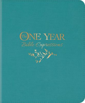 The One Year Bible Expressions NLT (LeatherLike, Tidewater Teal)