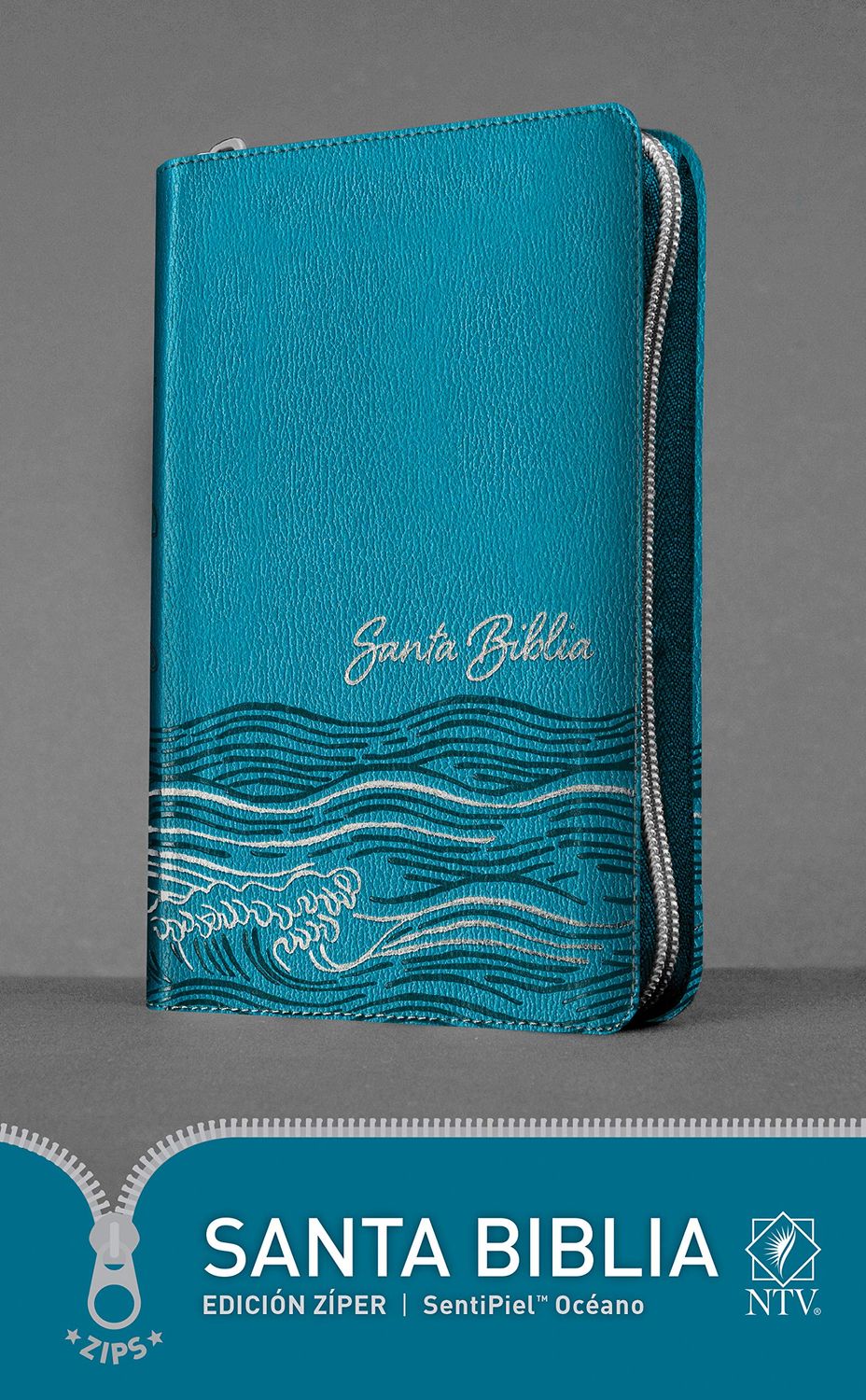 Santa Biblia NTV, Edición zíper, Océano (SentiPiel, Azul claro) (Spanish Edition)