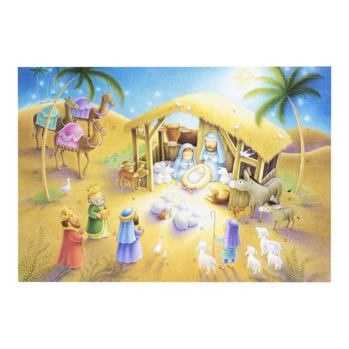 Christmas Advent Calendar with Magnet - Jerusalem