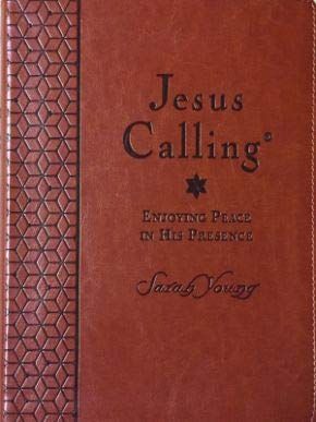 Young Sarah Jesus Calling (Deluxe Edition) Large Print-Brown LeatherSoft (CBA Exclusive)