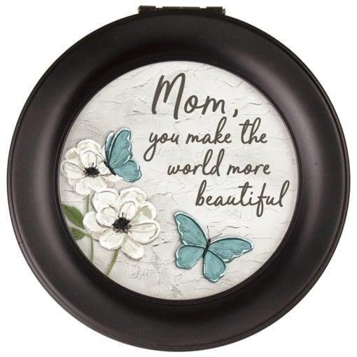 Carson Home Accents Music Box-Mom You Make The World More Beautiful/Swan Lake (2.75" H x 4.5" D)