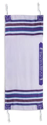 Holy Land Gifts Prayer Shawl-Woman of Valor/Blessed is The Woman Who Believes (Luke 1:45) (72&quot; x 24&quot;)-Blue