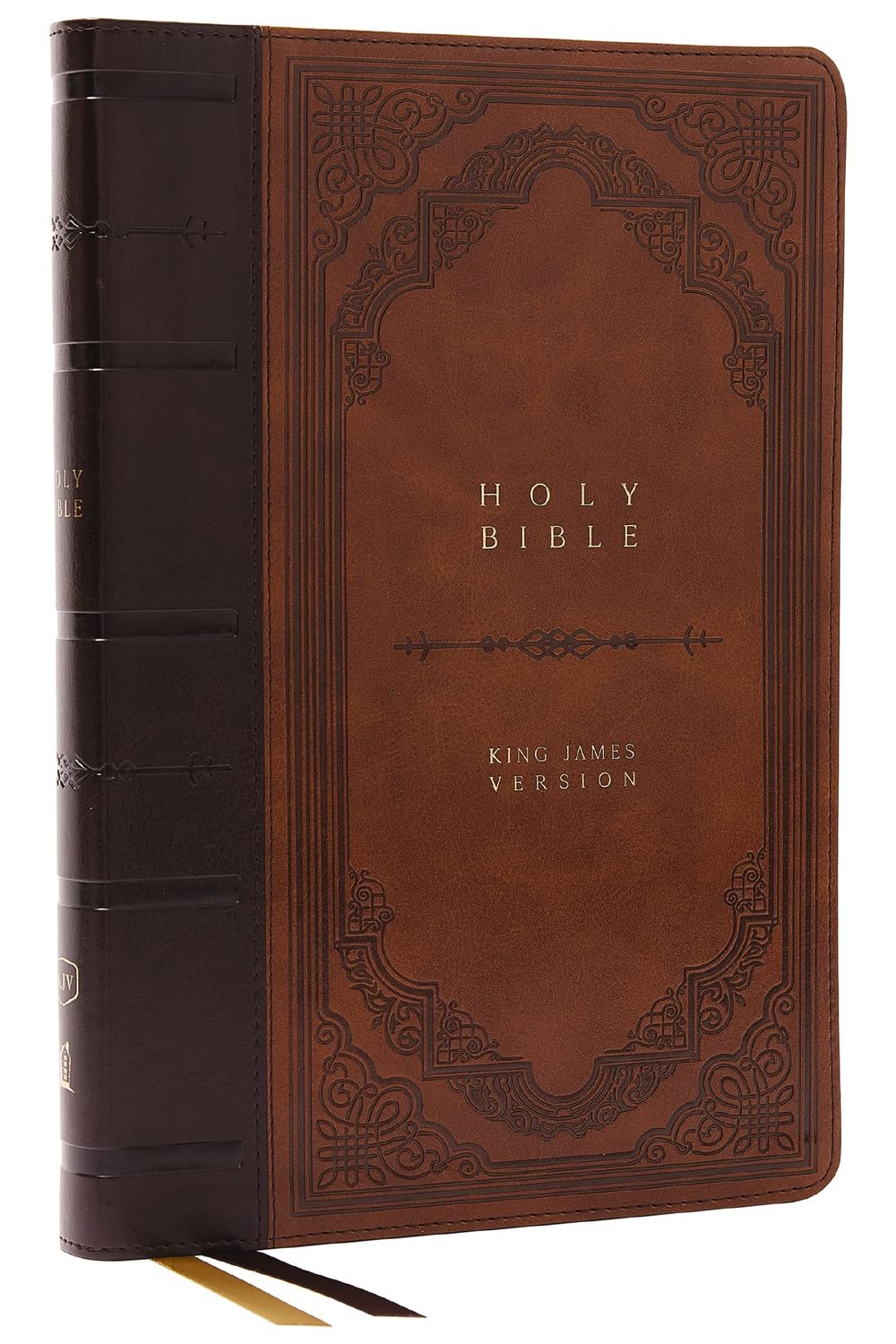KJV Holy Bible: Giant Print Thinline Bible, Brown Leathersoft, Red Letter, Comfort Print (Vintage Series)