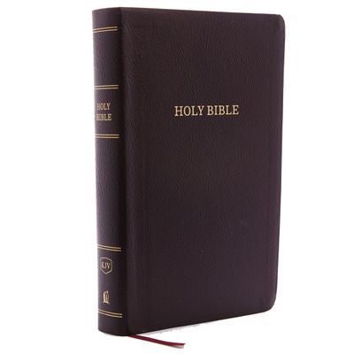 KJV Holy Bible: Personal Size Giant Print, Burgundy Bonded Leather, Red Letter, Comfort Print (Thumb Indexed)