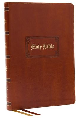 KJV Holy Bible: Giant Print Thinline Bible, Tan Leathersoft, Red Letter, Comfort Print (Vintage Series)