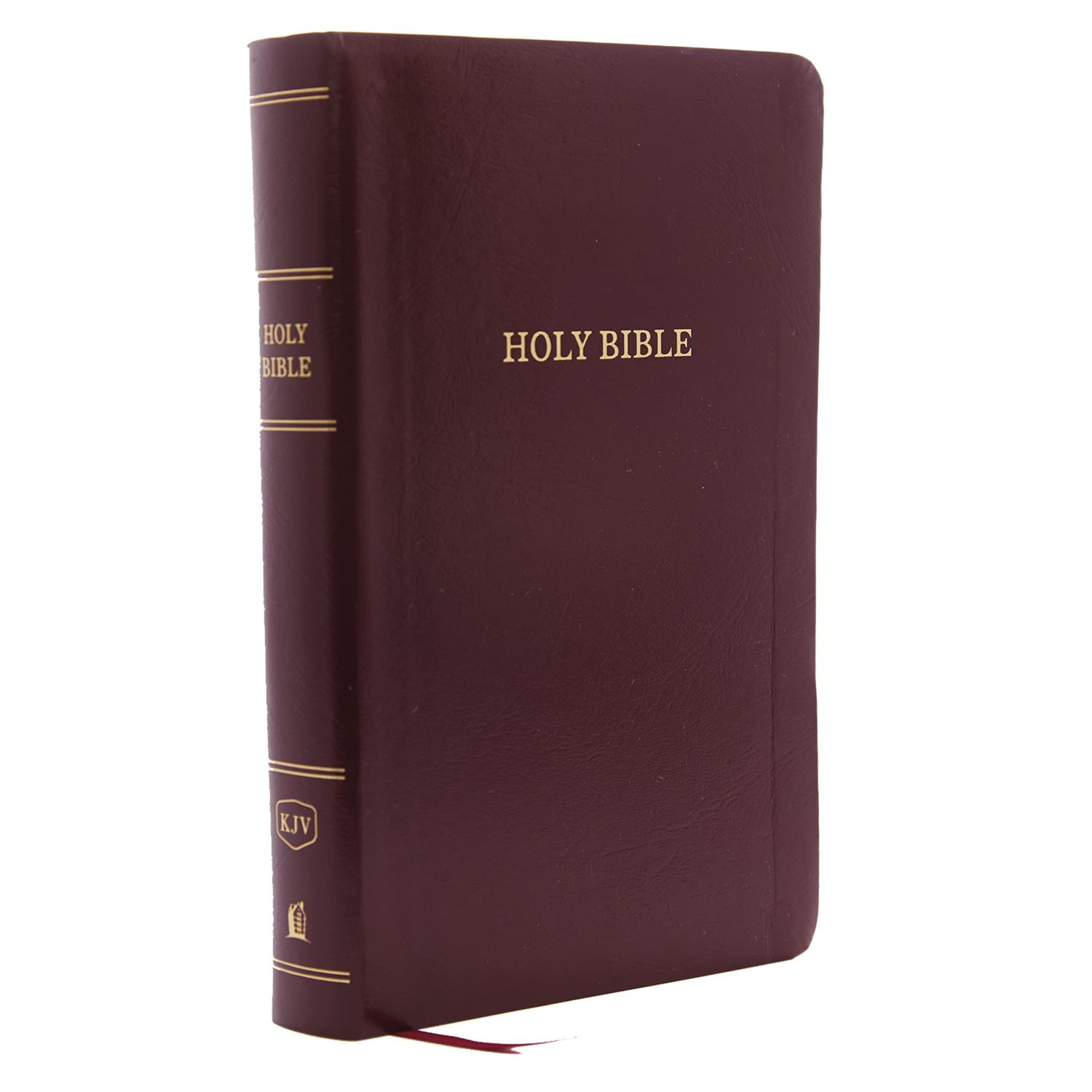 KJV Holy Bible: Personal Size Giant Print, Burgundy Leather-Look, Red Letter, Comfort Print