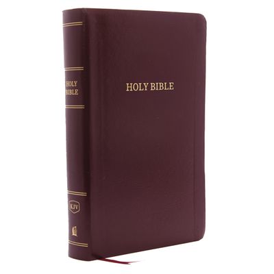 KJV Holy Bible: Personal Size Giant Print, Burgundy Leather-Look, Red Letter, Comfort Print