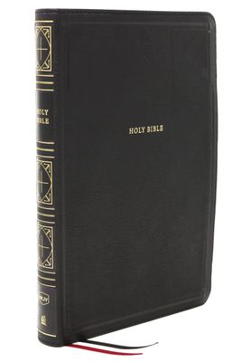 NKJV Holy Bible, Giant Print Thinline Bible, Black Leathersoft, Red Letter, Comfort Print
