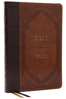 KJV Holy Bible: GP Thinline Bible, Brown Leathersoft, Red Letter, Comfort Print (Indexed) (Vintage Series)