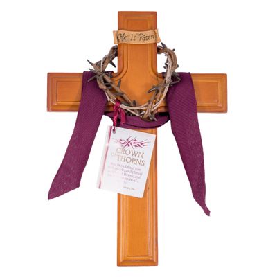 Religious Crosses Collection, 10&quot; H Crown of Thorns Cross,Religious, Inspirational, Durable (10x2x6)