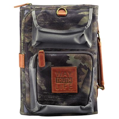 Tri-Fold Realtree Camo Bible/Book Organizer w/&quot;Way-Truth-Life&quot; Badge (Medium)