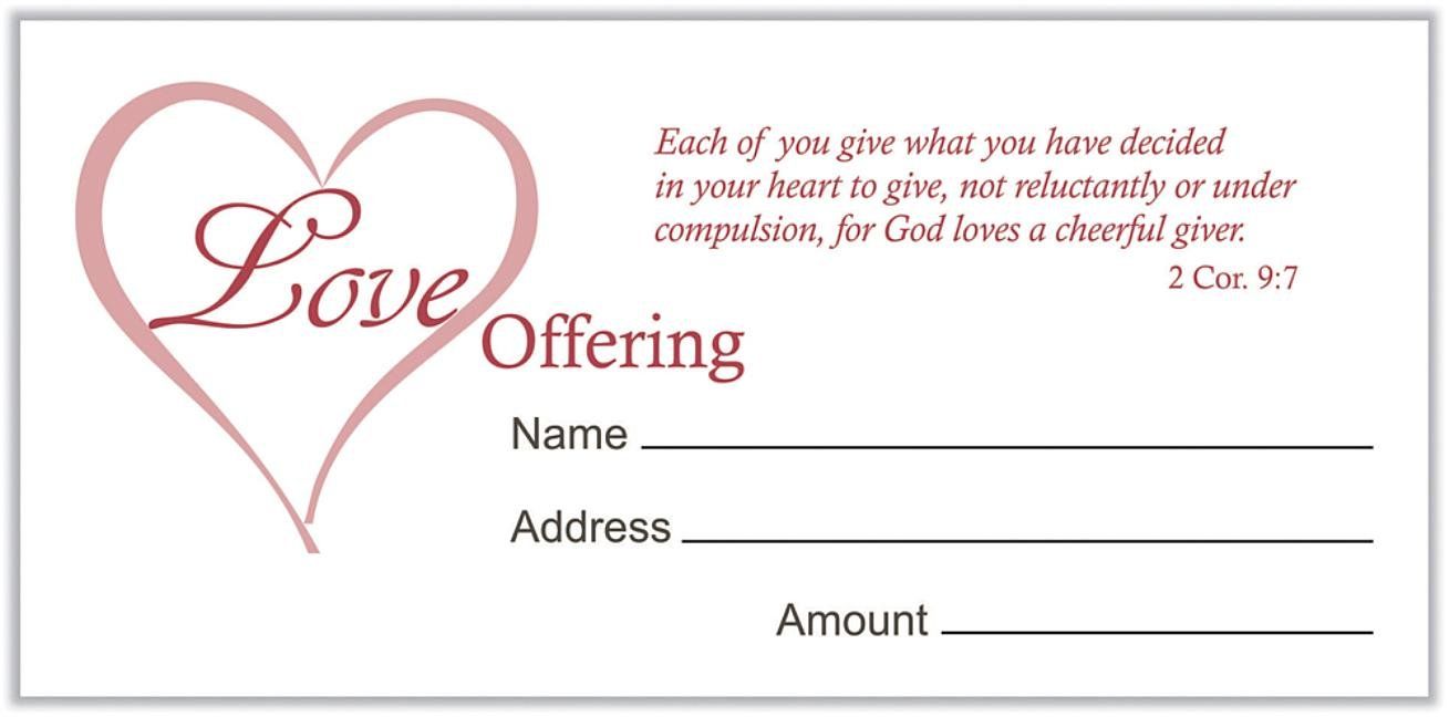 Offering Envelope Love 100Ct