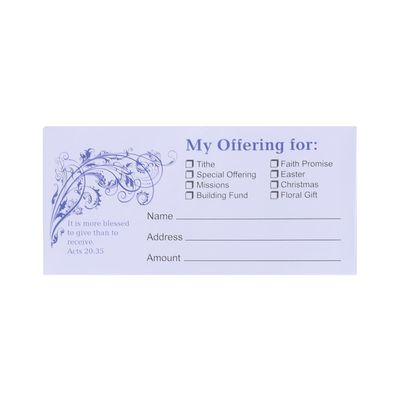 Offering Envelope Blessed To Give 100Ct