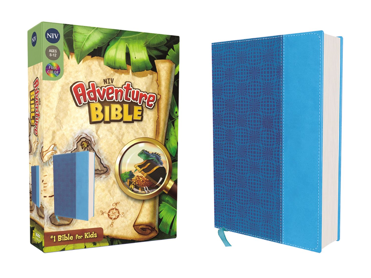 NIV, Adventure Bible, Leathersoft, Blue, Duo-Tone, Full Color