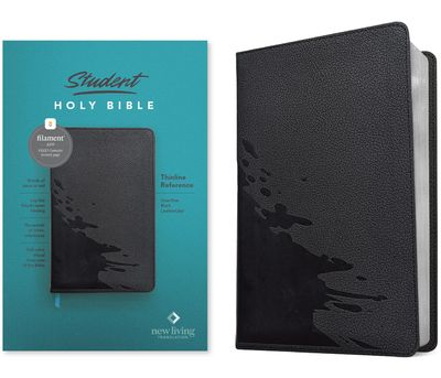 NLT Student Bible, Thinline Reference, Filament Enabled (LeatherLike, Overflow Black, Red Letter)