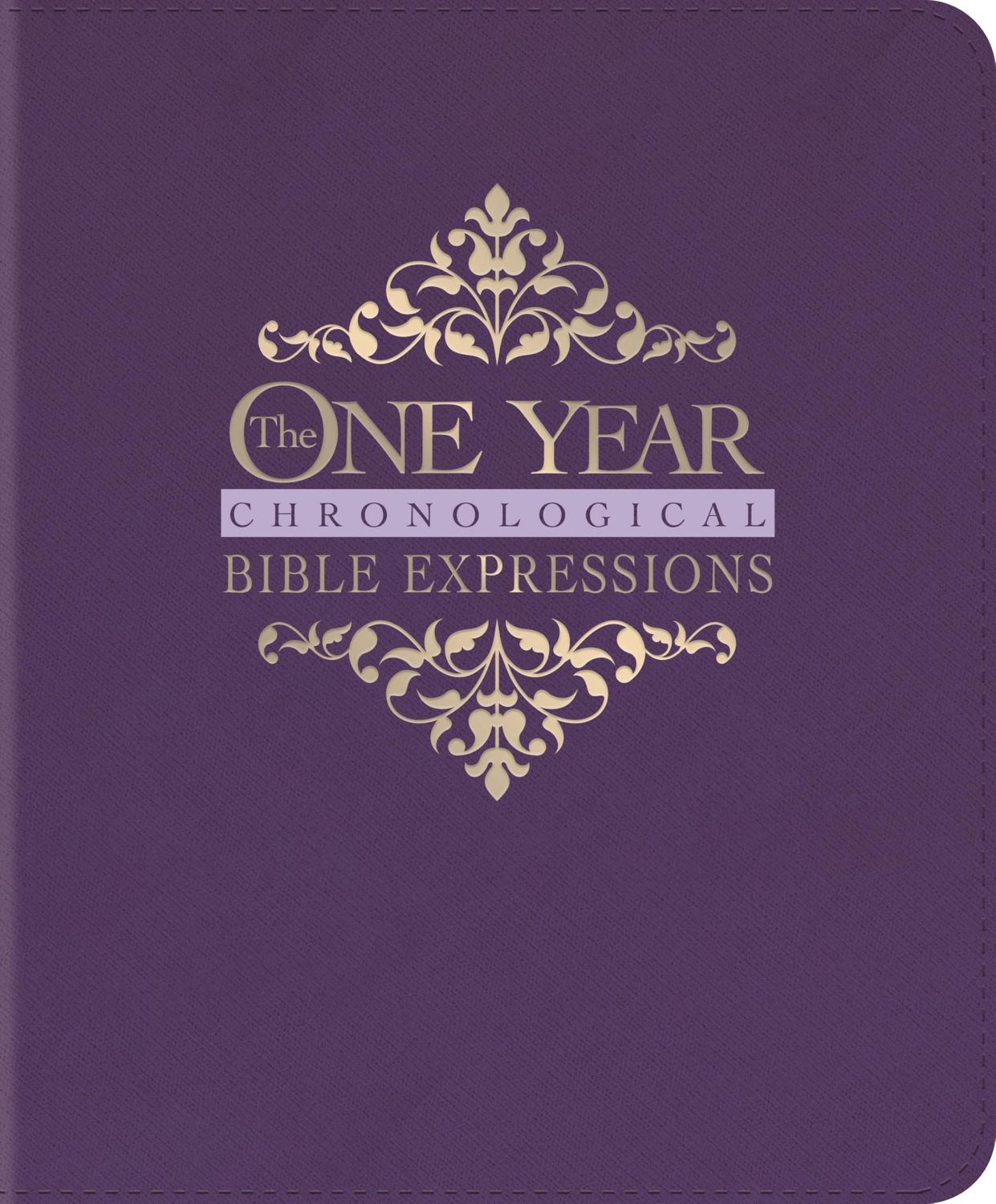 The One Year Chronological Bible Expressions NLT (LeatherLike, Imperial Purple)