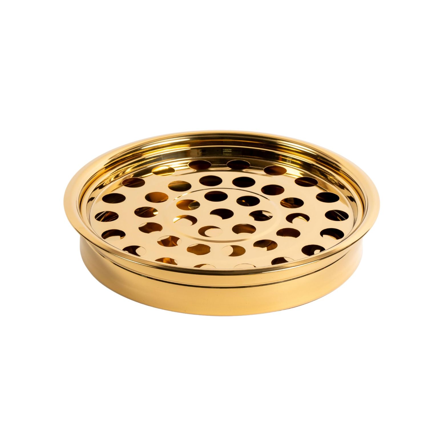 Broadman Church Supplies RemembranceWare Communion Tray &amp; Disk, Brass, Holds 40 Cups