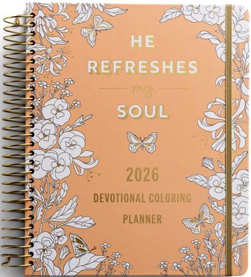 He Refreshes My Soul - 18-Month Devotional Coloring Planner Keep it Sweet (July 2025 - December 2026)