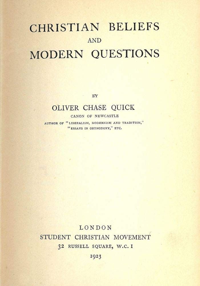Christian beliefs and modern questions....