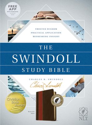 NLT The Swindoll Study Bible, TuTone (LeatherLike, Brown/Tan, Indexed)