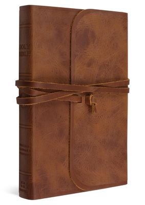 ESV Thinline Bible, Red Letter (Natural Leather, Brown, Flap with Strap): Holy Bible, ESV