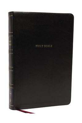 NKJV Holy Bible, Super Giant Print Reference Bible, Black Leathersoft, Red Letter, Comfort Print
