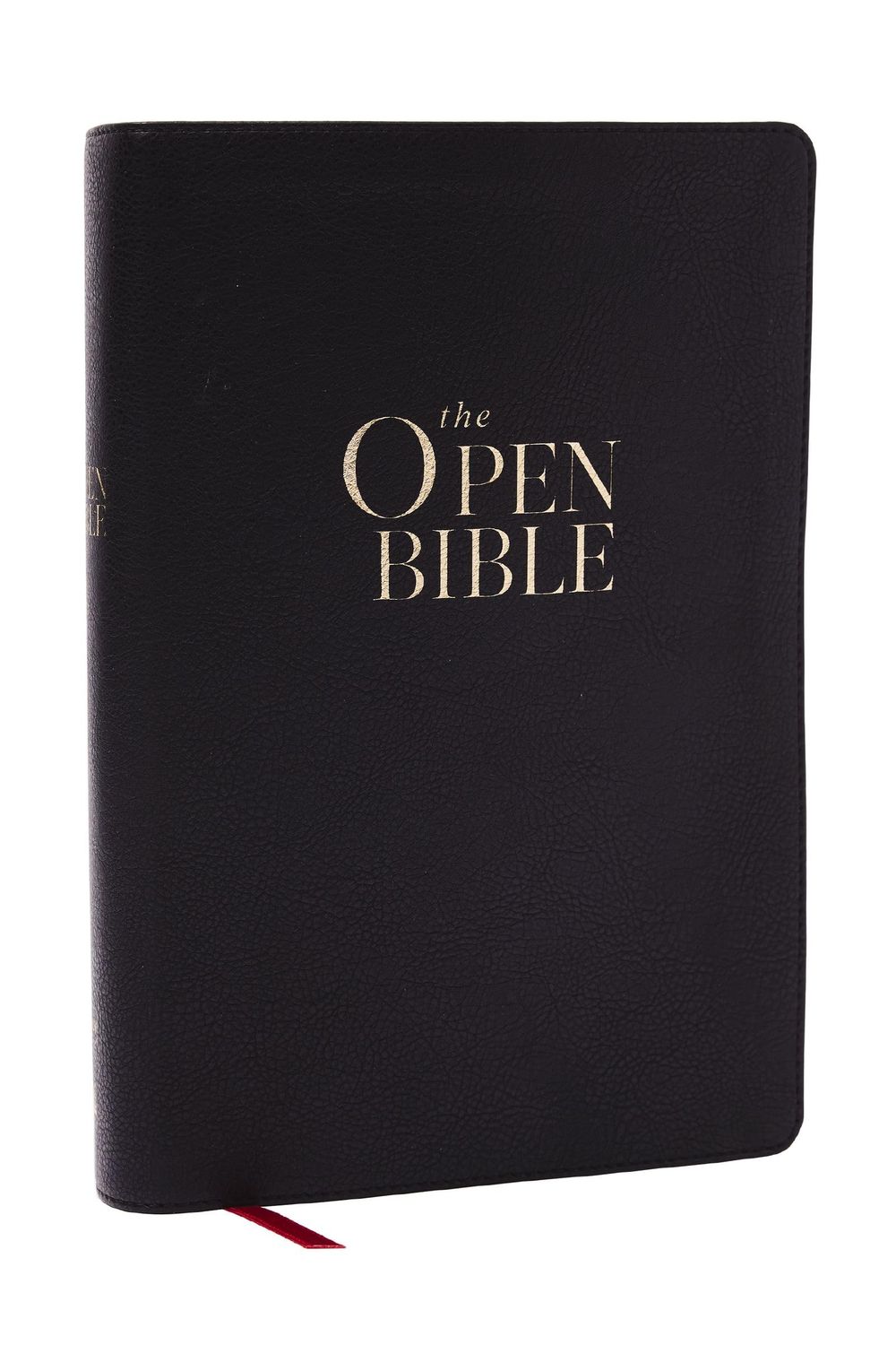 The Open Bible: Read and Discover the Bible for Yourself (NKJV, Black Leathersoft, Red Letter, Comfort Print)