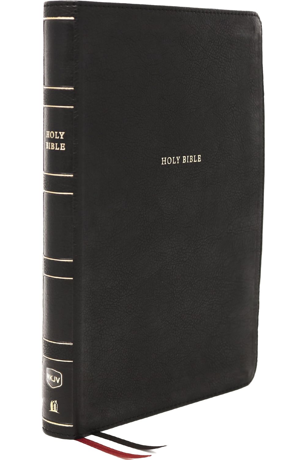 NKJV, Thinline Reference Bible, Large Print, Leathersoft, Black, Red Letter, Comfort Print: Holy Bible