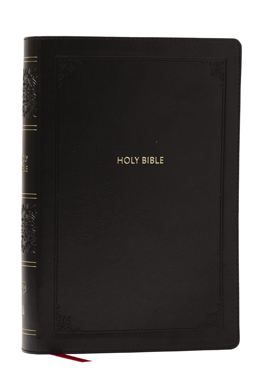 NKJV Giant Print End-of-Verse Reference Bible, Black Leathersoft, Red Letter, Comfort Print: Holy Bible
