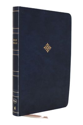 NKJV, Thinline Reference Bible, Large Print, Leathersoft, Blue, Red Letter, Comfort Print: Holy Bible