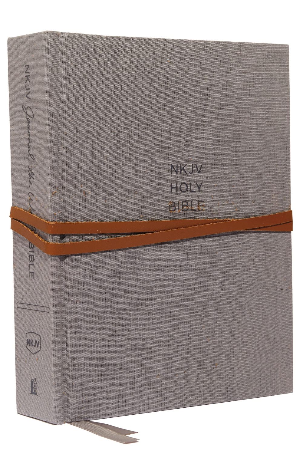 NKJV, Journal the Word Bible, Cloth over Board, Gray, RL, Comfort Print: Reflect, Journal, or Create Art