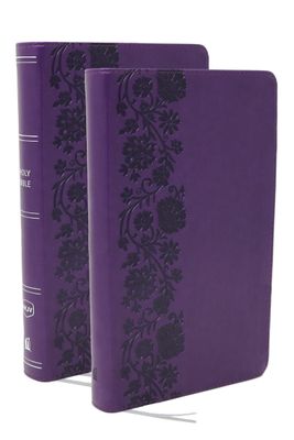NKJV Personal Size End-of-verse Reference Bible with Journal SET, Purple Leathersoft, Comfort Print