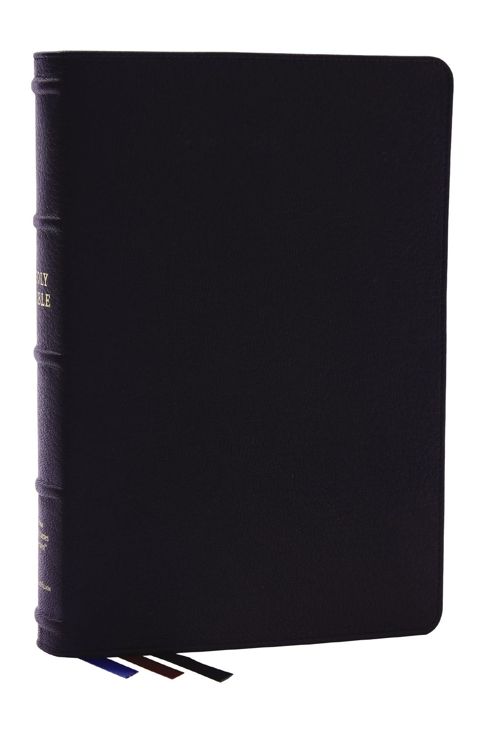 NKJV, LP Thinline Reference Bible, Blue Letter, Maclaren Series, Genuine Leather, Black, Comfort Print
