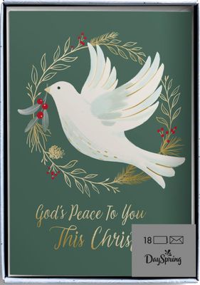 DaySpring - God&#39;s Peace This Christmas - 18 Christmas Boxed Cards and Envelopes, KJV