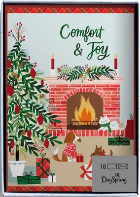 DaySpring - Comfort &amp; Joy - 18 Christmas Boxed Cards and Envelopes, KJV