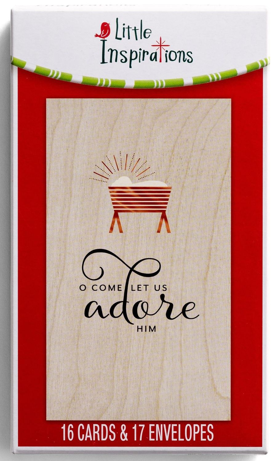 DaySpring - Little Inspirations - O Come Let Us Adore Him - 16 Christmas Boxed Cards, KJV (10369)
