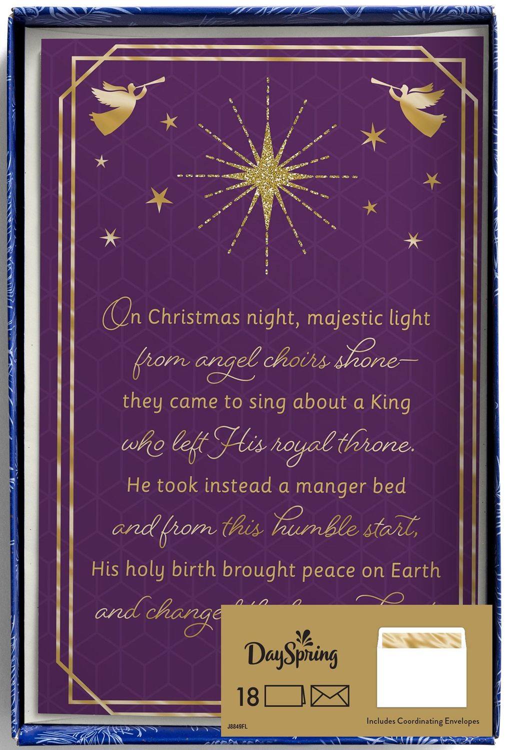 DaySpring - On Christmas Night - 18 Christmas Boxed Cards and Envelopes, NKJV