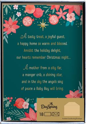 DaySpring - Hearts Remember Christmas Night - 18 Christmas Boxed Cards and Envelopes