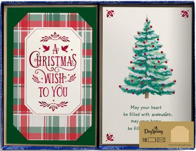 DaySpring - A Christmas Wish to You - 18 Assorted Christmas Boxed Cards and Envelopes