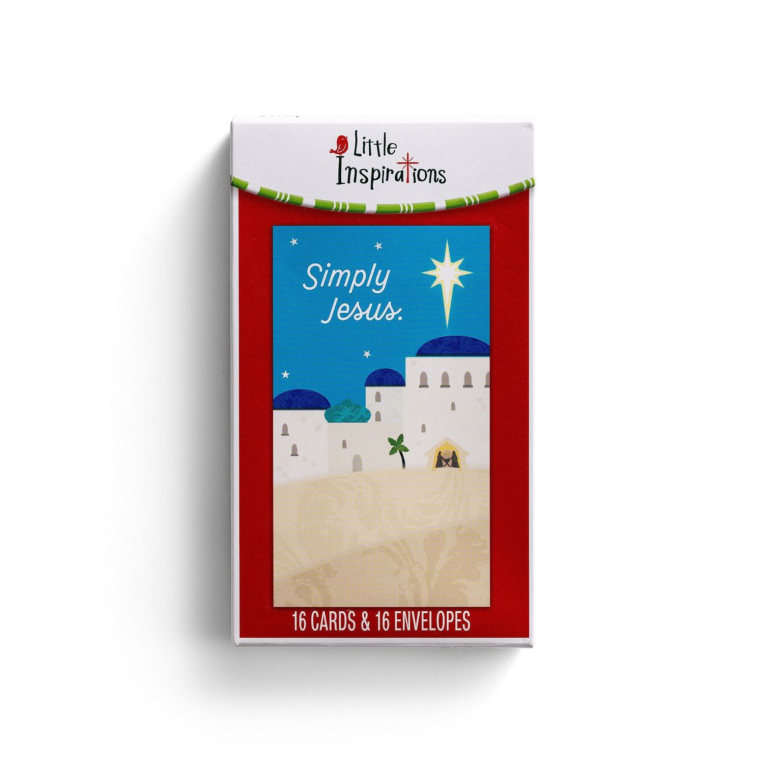 DaySpring - Little Inspirations - Simply Jesus - 16 Christmas Boxed Cards With Envelopes, NIV