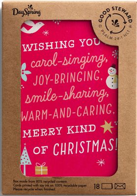 DaySpring - Good Steward Merry Kind of Christmas - 18 Christmas Boxed Cards and Envelopes, NLT